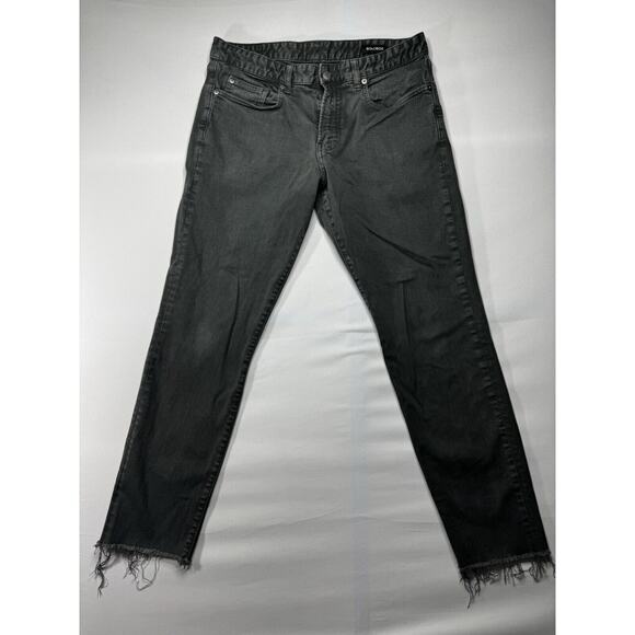 Bonobos Denim Men’s Slim Tapered Leg Raw Hem Gray Denim Jeans - Size 34x29 - Picture 1 of 8